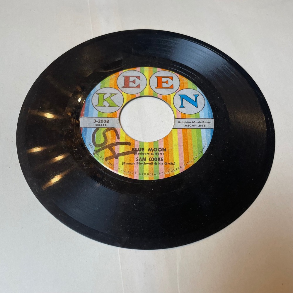 Sam Cooke‎ Blue Moon / Have You Most Of All KEEN 3-2008 45 RPM Record